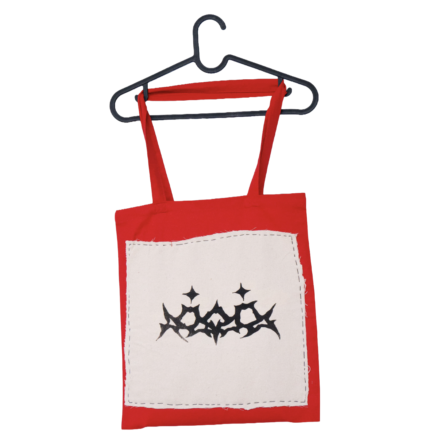 Stencil white tote bag