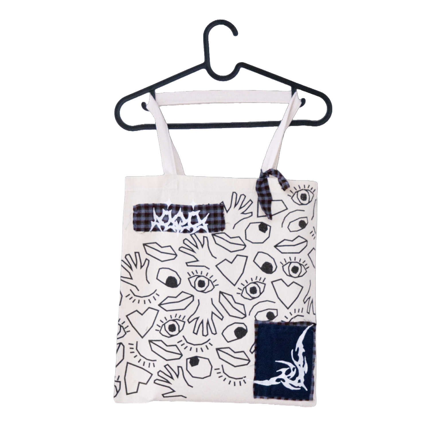 Graffiti black tote bag