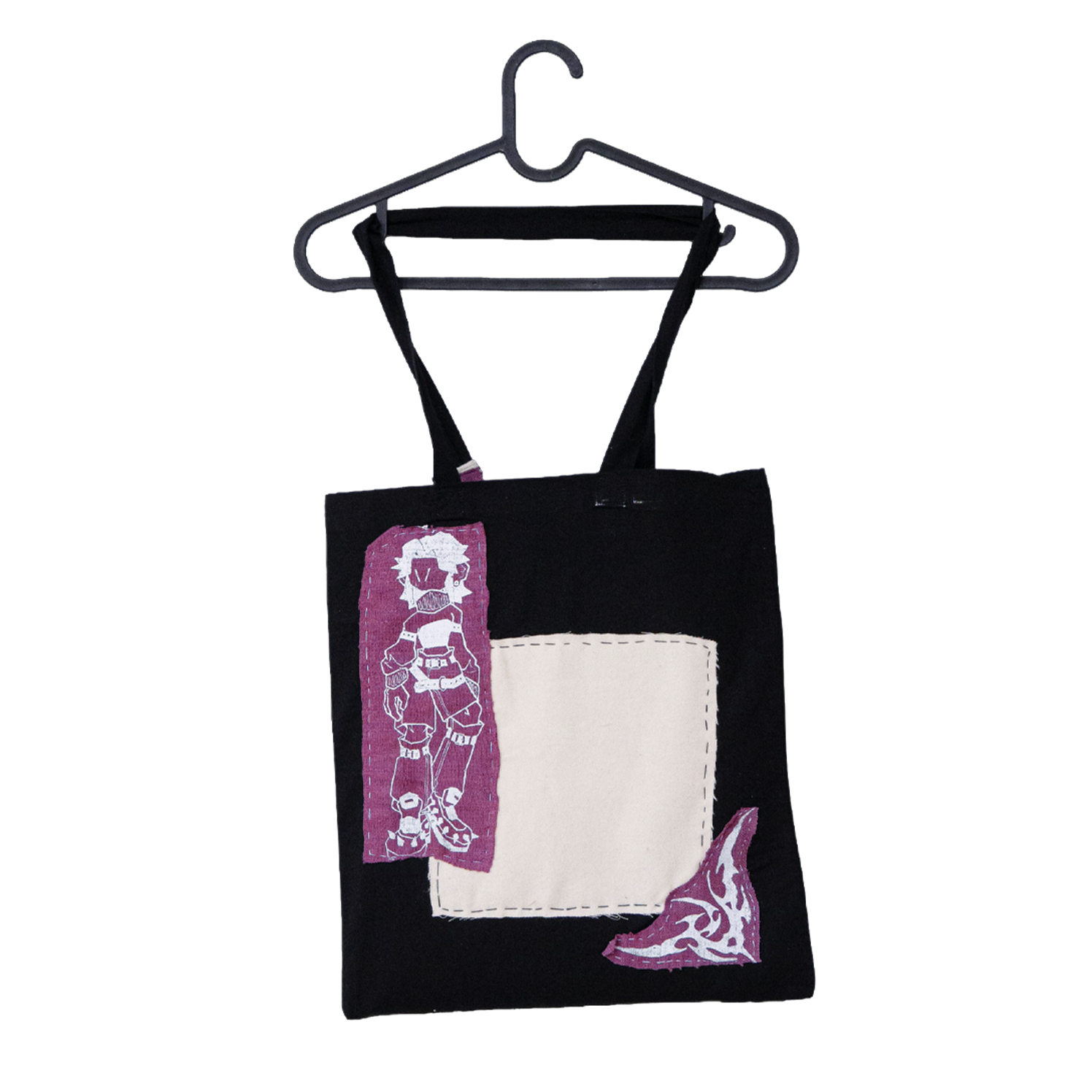 Stencil white tote bag